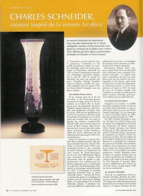La Revue de la Céramique et du Verre Charles Schneider N°187