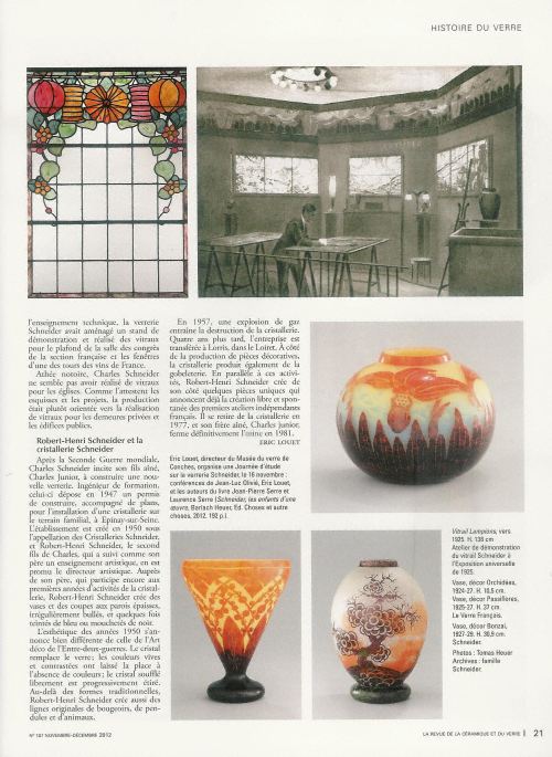 La Revue de la Céramique et du Verre Charles Schneider N°187